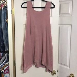 Asymmetrical Sundress Cross Cross Back Pockets
